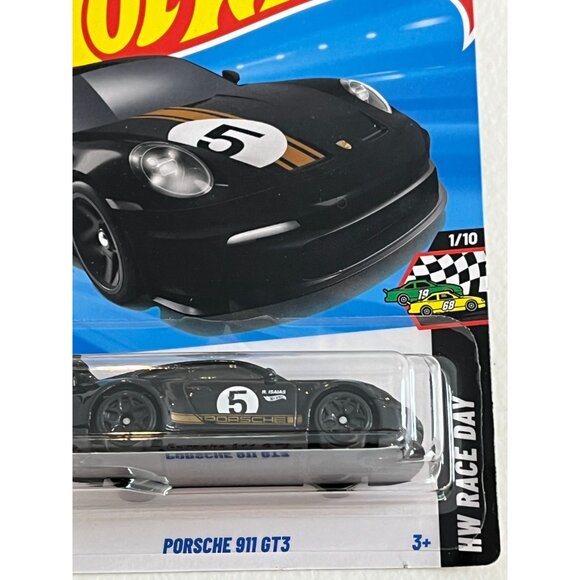 Poshmark: Porsche 911 GT3 Hot Wheels Black Race Day 2024 1:64 - Picture 4 of 9